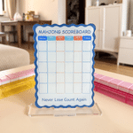 Personalised Double-Sided Text Erasable Mahjong Scoreboard with Stand & Markers Mahjong Club Birthday Gift for Mahjong Enthusiast
