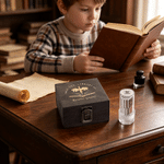 Personalised Dragon Silhouette Book Stamp with Ink and Wooden Box Birthday Library Bookish Gift for Librarian Book Lover