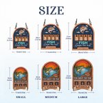 Personalized Fish Pattern Fishing Tally Counter Sign with Text and Number Home Wall Desk Decor Birthday Gift for Man Husband Father