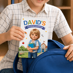 Personalised 3D-Style Design Cartoon Character PU Leather A5 Notebook with Name Daily Use Back to School  Gift for Kids