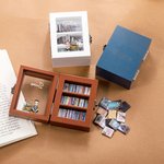 Personalised Cartoon Reading Character Wooden Miniature Bookshelf with Name Desk Reading Corner Decor Birthday Club Gift for Bookworm Librarian