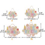 Personalised Pencil Apple Daisy Cloud Wooden Door Sign with Title & Surname Back to School Birthday Gift for Teacher