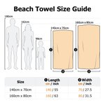 Personalised Photo to Cartoon Word Cloud Quick Dry Oversized Beach Towel with Name  Summer Travel Birthday Gift for Kids Family