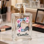 Personalised Watercolour Floral Initial Refillable Perfume Bottle with Name Daily Use Bridal Party Keepsake Birthday Gift for Woman Bride Bridesmaid