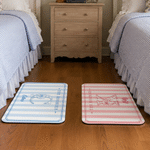 Personalized the Roomies Multicolour Stripe Anti-Slip Doormat with Name and Bow Initial Dorm Room Decor Back to School Birthday Gift for Women Friends
