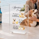 Personalized Signature Cocktails Pet Photo Acrylic Drink Menu with Title and Cocktail Formula Table Decor Wedding Party Gift for Couples Newlyweds