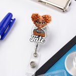 Personalized Cartoon Medical Character Acrylic Retractable Badge Reel with Name Nurses' Day Appreciation Birthday Gift for Doctor Nurse