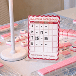 Personalised Double-Sided Text Erasable Mahjong Scoreboard with Stand & Markers Mahjong Club Birthday Gift for Mahjong Enthusiast