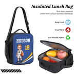 Personalized Cartoon Basketball Player Backpack Lunch Bag Pencil Case with Name and Number Back to School Gift for Kids Basketball Players Lovers