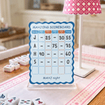 Personalised Double-Sided Text Erasable Mahjong Scoreboard with Stand & Markers Mahjong Club Birthday Gift for Mahjong Enthusiast