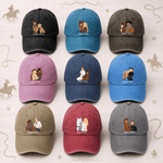Gorra de béisbol personalizada con foto de caballo y personaje con herradura multicolor y nombre uso diario regalo de cumpleaños para amigos jinetes