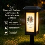 Personalized Waterproof Photo Solar Garden Light Forever in My Hearts with Name and Year Garden Decor Memorial Sympathy Gift for Family Friend