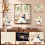 Toile personnalisée avec photo - Effect peinture aquarelle romantique - Cadeau de mariage ou d'anniversaire pour couple