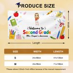 Personalised Cartoon Character Pencil Apple Banner with Grade and Text Classroom Decor Back to School Teacher's Day Gift for Teachers