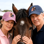 Gorra de béisbol personalizada con foto de caballo y personaje con herradura multicolor y nombre uso diario regalo de cumpleaños para amigos jinetes