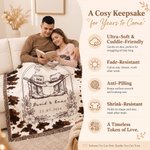 Custom Cowboy Tassel Throw Blanket with Names | Birthday Anniversary Wedding Gift for Newlyweds