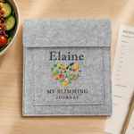Personalized Vegetable Flower Slimming Journey Felt Weight Loss Slimming Folder with Name Daily Use Weight Loss Birthday Gift for Men Women