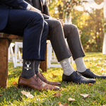 Personalised Monogram Design 100% Cotton Men's Wedding Socks with Name and Initial Engagement Wedding Party Gift for Groomsman