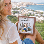 Personalized Just A Girl Who Loves Traveling Memory Box with Name and Quote Home Decor Anniversary Birthday Gift for Traveller Friend