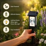 Personalised Ink Wash Style Pet Photo Waterproof Solar Garden Light with Name and Year Garden Decor Pet Loss Memorial Gift for Friends Pet Lovers