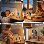 Personlig akryl-LED-nattlampe med tegneseriefigur av en hest sett bakfra, med navn – romdekorasjon og bursdagsgave til ryttere og hesteelskere