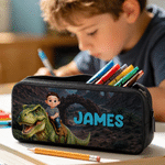 Personalized Unicorn Dinosaur Cartoon Character Backpack Lunch Bag Pencil Case Set with Name Back to School Birthday Gift for Boys Girls