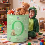 Personalized Classic Winnie the Pooh Waterproof Large Capacity Storage Basket with Name and Initial Baby Shower Birthday Gift for Kid Family