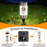 Personalisiertes Solar Grablicht mit Trauerspruch und Foto | mit Namen und Datum | Garten | Friedhof | Erinnerung Geschenk für Hinterbliebene