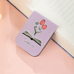 Personalized Multicolor Book Flower Magnetic PU Leather Bookmark Clip with Name Daily Use Teacher's Day Christmas Birthday Gift for Book Lover