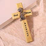 Wood Blessing Cross First Communion Baptism for Children