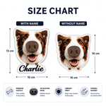 Personalized 3D Nose Design Pet Photo Magnetic Clear Acrylic Fridge Magnet with Name Home Decoration Birthday Anniversary Gift for Pet Owners Lovers