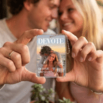 Personalized Magazine-Style Couple Photo Fridge Magnet Hanging Ornament with Title Date and Name Anniversary Birthday Gift for Couple Newlyweds