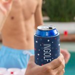 Personalised Stars Slim Can Cooler with Name American Semiquincentennial Independence Day Gift for Families Patriots