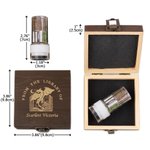 Personalised Dragon Silhouette Book Stamp with Ink and Wooden Box Birthday Library Bookish Gift for Librarian Book Lover