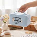 Personalized Mahjong Theme Photo to Cartoon Design PU Leather Makeup Bag with Name Mahjong Club Birthday Gift for Woman Mahjong Lover