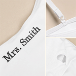 Personalised Sexy Bride Bikini Underwear Swimsuit with Multicolour Text Honeymoon Wedding Bridal Shower Gift for Her