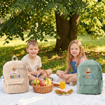 Personalised Colourful Cartoon Character Lightweight Corduroy Backpack with Name Back to School Birthday Gift for Kid