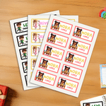 Personalised Cute Cartoon Boy Girl Water Proof Multicolour Border Stickers Labels with Name Set of 20 Back to School Birthday Gift for Kids
