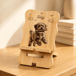 Personalized Sketch Style Photo Phone Holder with Name and Date Desk Decor Birthday Anniversary Wedding Gift for Family Friends Newlyweds