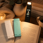 Personalised Book Cartoon Character 3 Colour LED Book Light Clip with Name and Text Reading Accessory Back to School Birthday Gift for Book Lover