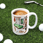 Personalized Golf Ceramic Mug with Name Birthday Gift for Golf Lovers