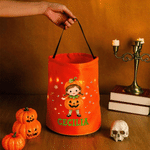 Personlig Halloween-pose med tegneseriefigurer og stjerneformet godteri – lett «Trick or Treat»-pose med navn – Halloween-festgave til barn