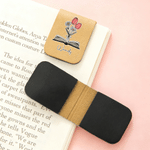 Personalized Multicolor Book Flower Magnetic PU Leather Bookmark Clip with Name Daily Use Teacher's Day Christmas Birthday Gift for Book Lover
