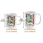 Personalized Golf Ceramic Mug with Name Birthday Gift for Golf Lovers