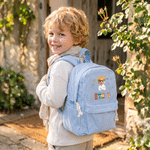 Personalised Colourful Cartoon Character Lightweight Corduroy Backpack with Name Back to School Birthday Gift for Kid