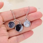 Personalised 1-5 Moon Phase Necklace Daily Wear Birthday Anniversary Gift for Wife Family Girlfriend Bestie