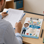 Personalized Cartoon Teacher Character Acrylic Clipboard with Text and Low Profile Clip Teacher's Day Appreciation Back to School Gift for Teachers