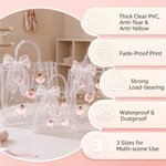 Personalised Ballerina Girl Bow Reusable Transparent Gift Bag with Name and Ribbon Daily Use Birthday Gift for Girl Ballet Lover
