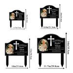 Gepersonaliseerde fotopaal voor in de tuin, ter nagedachtenis, met naam en datum – herdenkings- en rouwcadeau voor de familie
