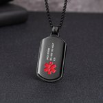 Gepersonaliseerde medische ID-ketting met medisch symbool en persoonlijke gravure voor noodgevallen verjaardagscadeau voor vrienden en familie